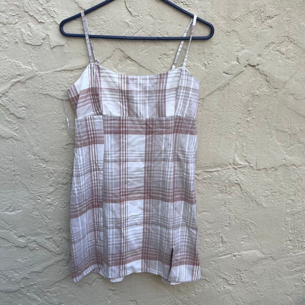 Dress Aeropostale Plaid Scoop-Neck Slim Mini Dress sz M